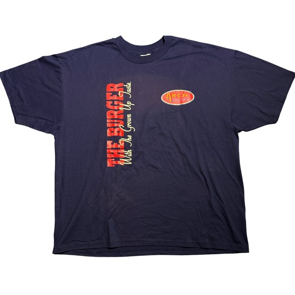 Hanes Other - Vintage 1996 McDonalds Arch Deluxe T-Shirt Navy XXL Single Stitch